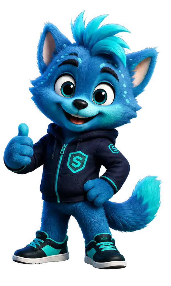 Smarfie, a friendly blue safety buddy